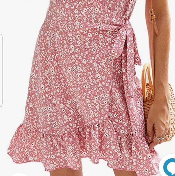 💐FLORAL WRAP AROUND DRESS 💐 - Picture 4 of 7